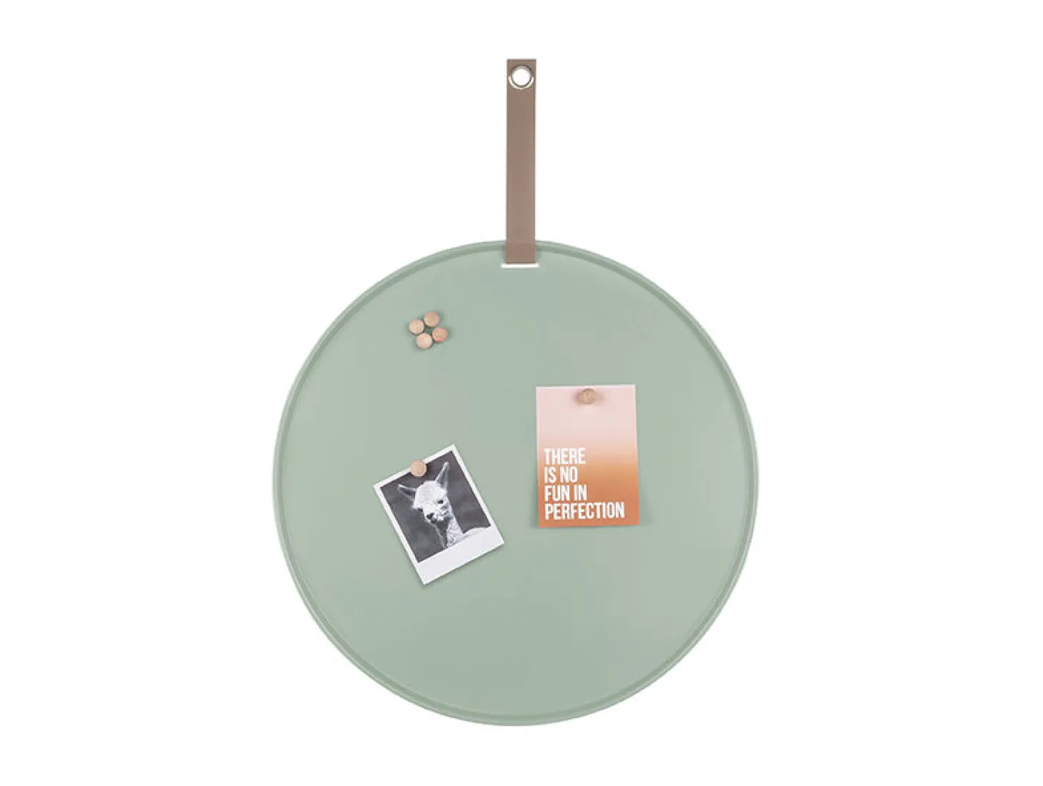 Present time - Memo board Perky iron grayed jade