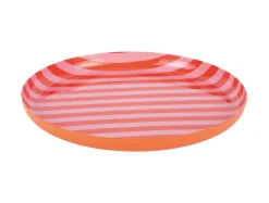 Present time - Plate Animado medium bright orange w. soft pink
