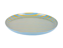 Present time - Plate Animado large citrine yellow w. soft blue