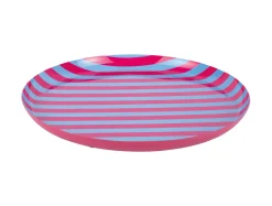 Present time - Plate Animado large bright pink w. soft blue