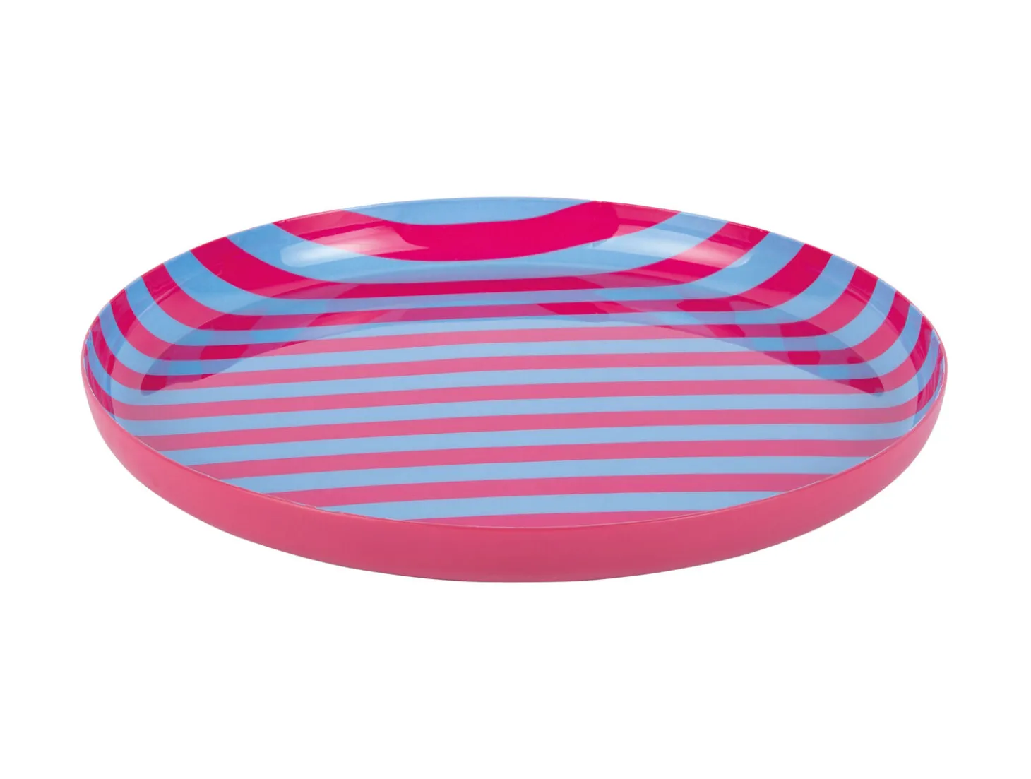 Present time - Plate Animado medium bright pink w. soft blue