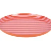 Present time - Plate Animado large bright orange w. soft pink