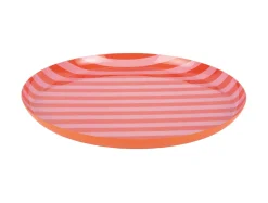 Present time - Plate Animado large bright orange w. soft pink