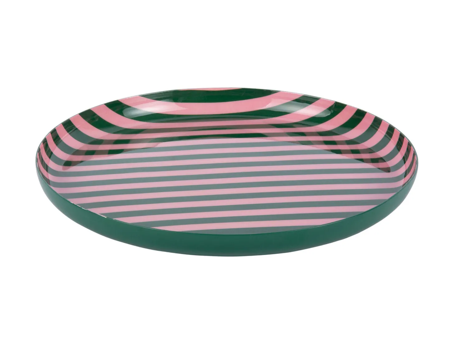 Present time - Plate Animado medium retro green w. soft pink