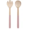 Present time - Salad server set Puro bamboo faded pink