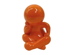 Present time - Statue Amigo Sitting medium bright orange