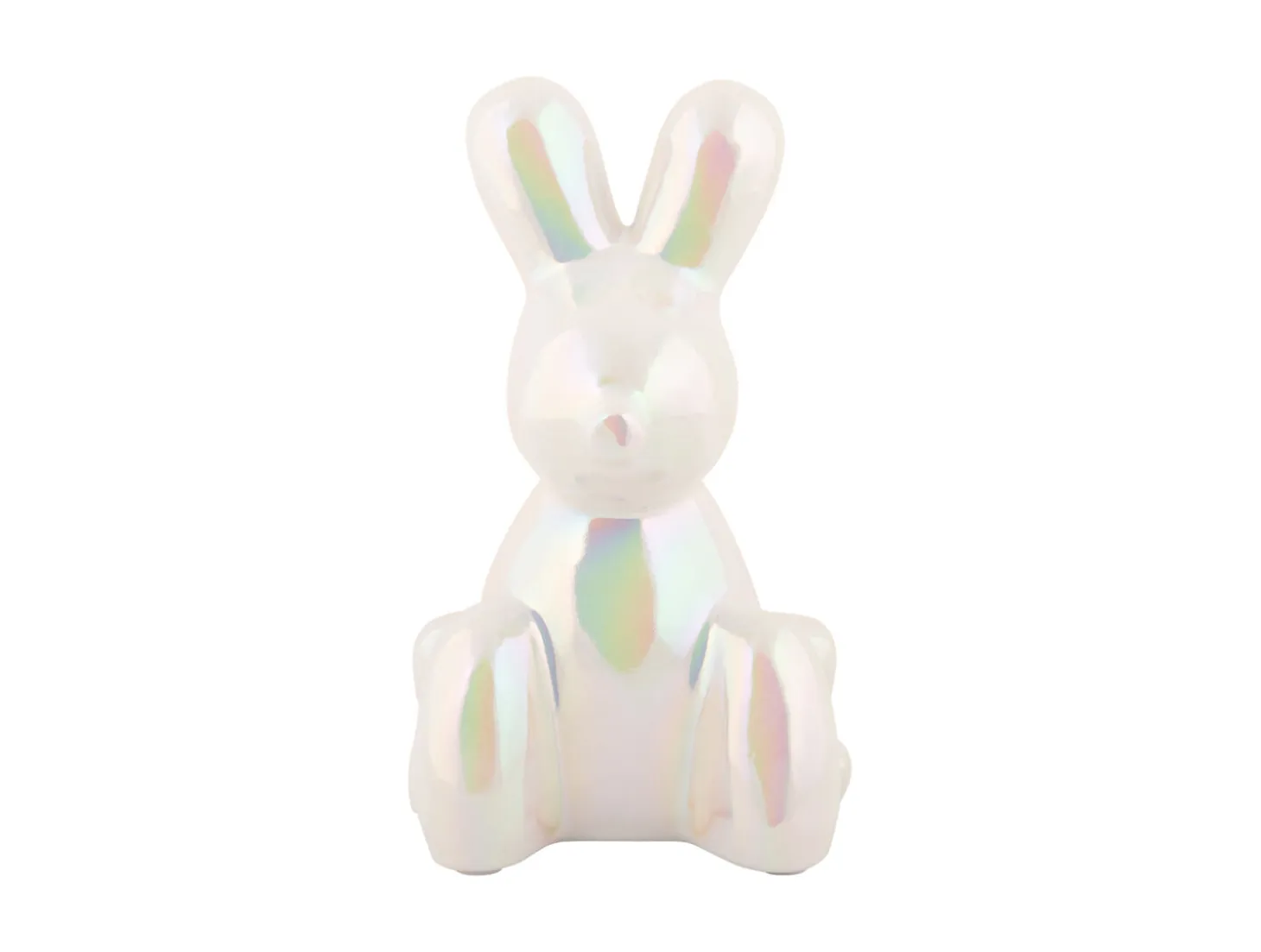 Present time - Statue Balloon Bunny ceramic white plated