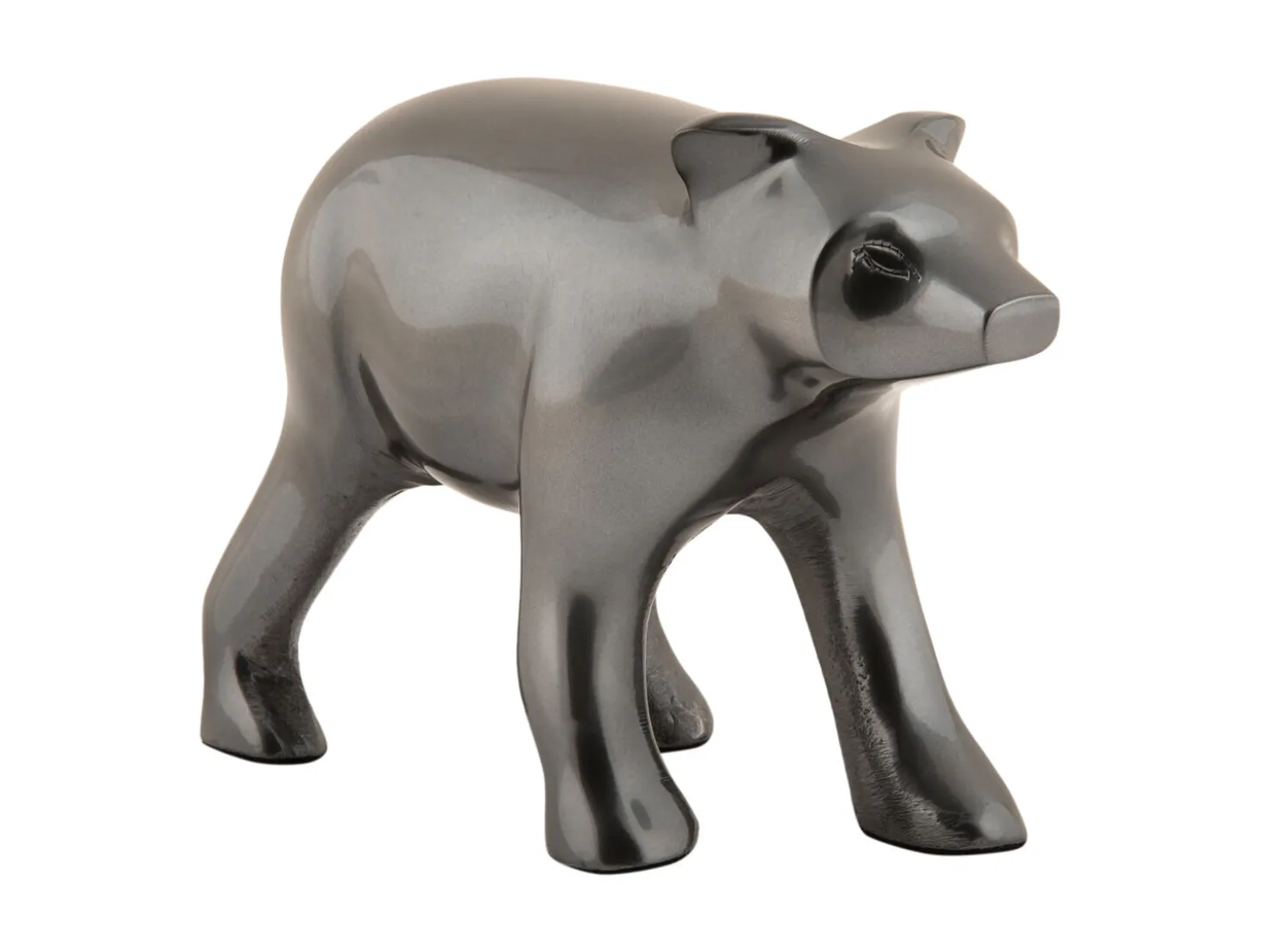 Present time - Statue Bear metal gun metal
