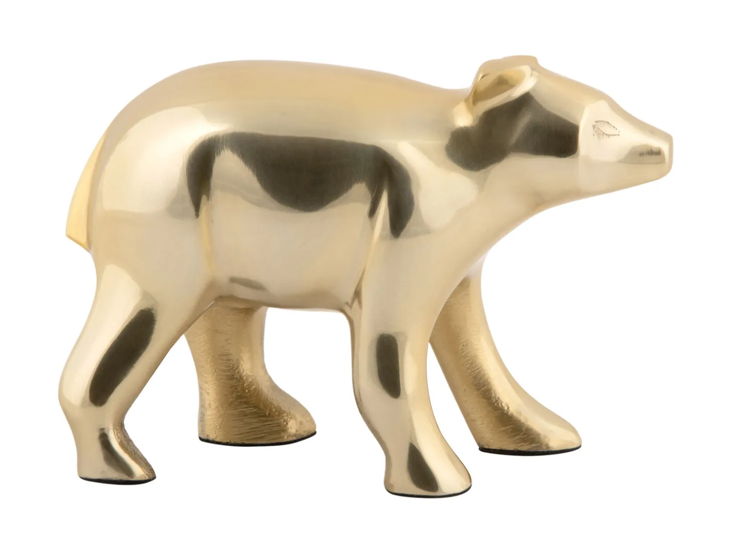 Present time - Statue Bear metal gold plated