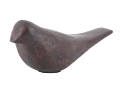 Present time - Statue Bird mango wood walnut lacquered