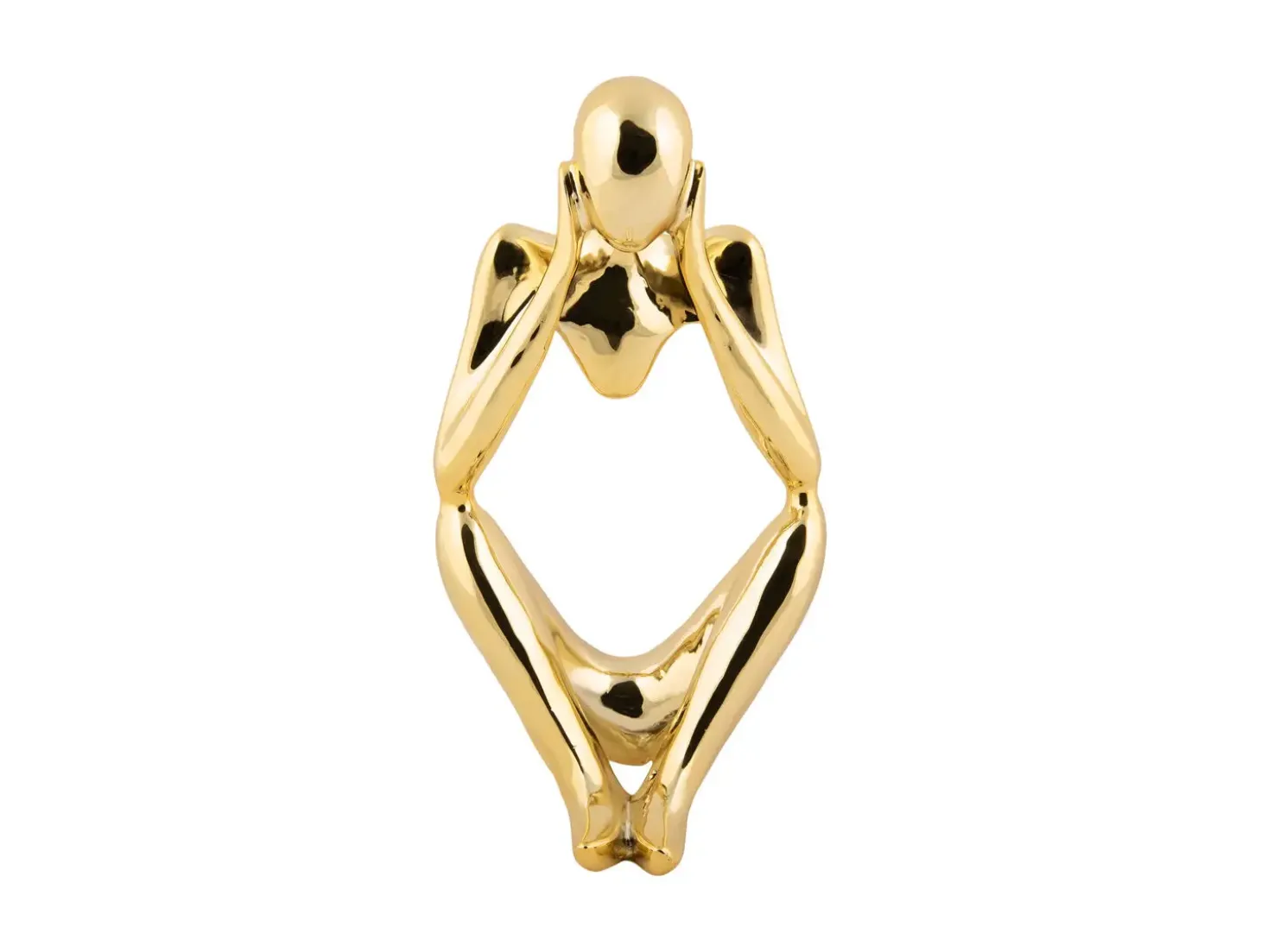 Present time - Statue Dreaming polyresin gold plated