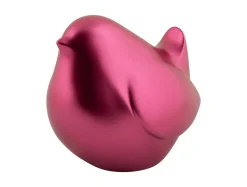 Present time - Statue Fat bird metallic dark pink