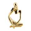 Present time - Statue Imagine polyresin gold plated