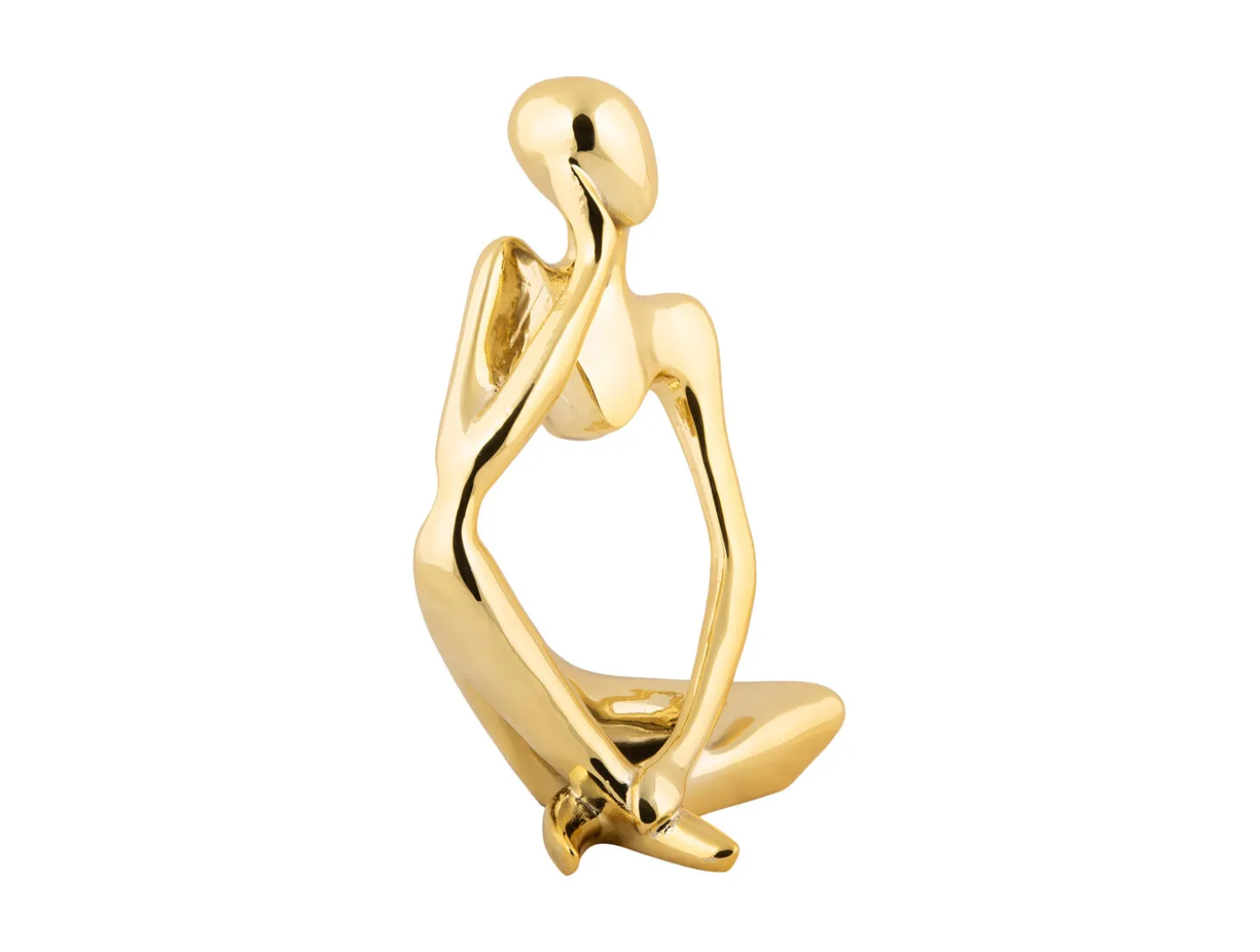 Present time - Statue Imagine polyresin gold plated
