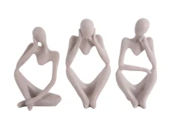 Present time - Statue Imagine polyresin light grey