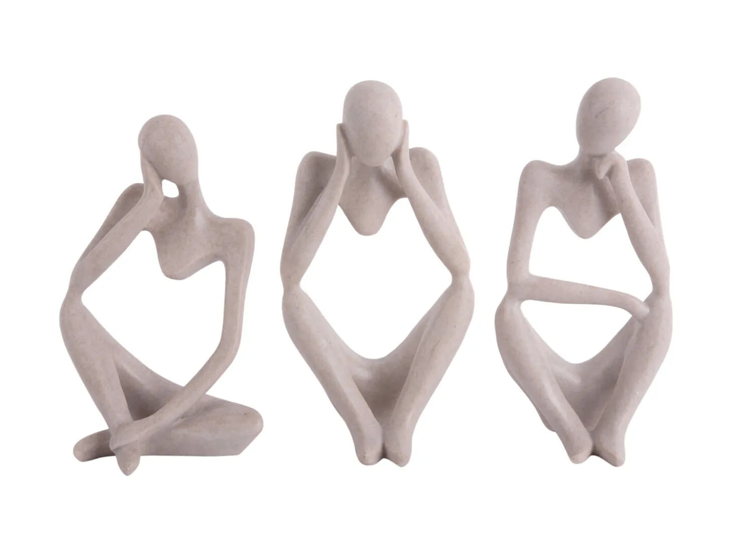 Present time - Statue Imagine polyresin light grey