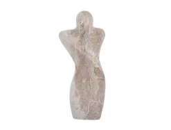 Present time - Statue Male abstract marble brown