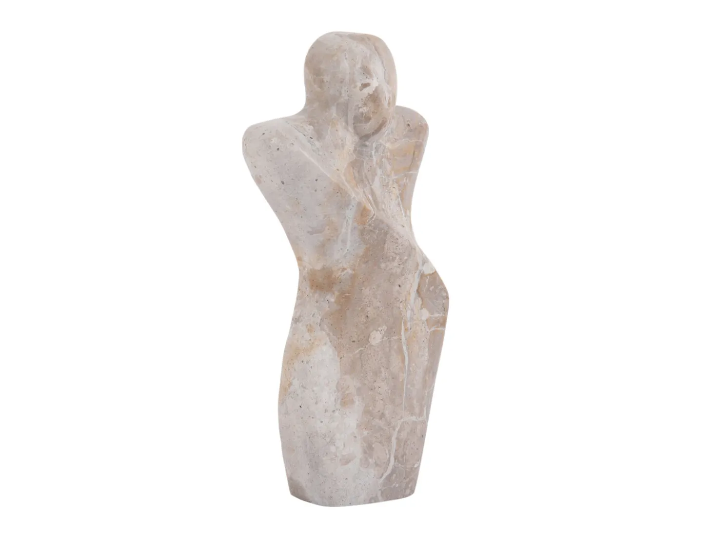 Present time - Statue Male abstract marble brown
