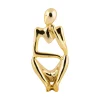 Present time - Statue Wondering polyresin gold plated