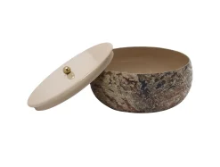 Present time - Storage box Mosaic Marble brown