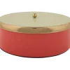 Present time - Storage box Double Funky large scarlet red w. soft green