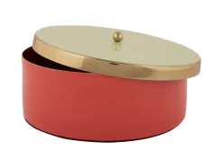 Present time - Storage box Double Funky large scarlet red w. soft green