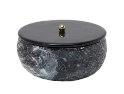 Present time - Storage box Mosaic Marble black
