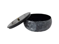 Present time - Storage box Mosaic Marble black