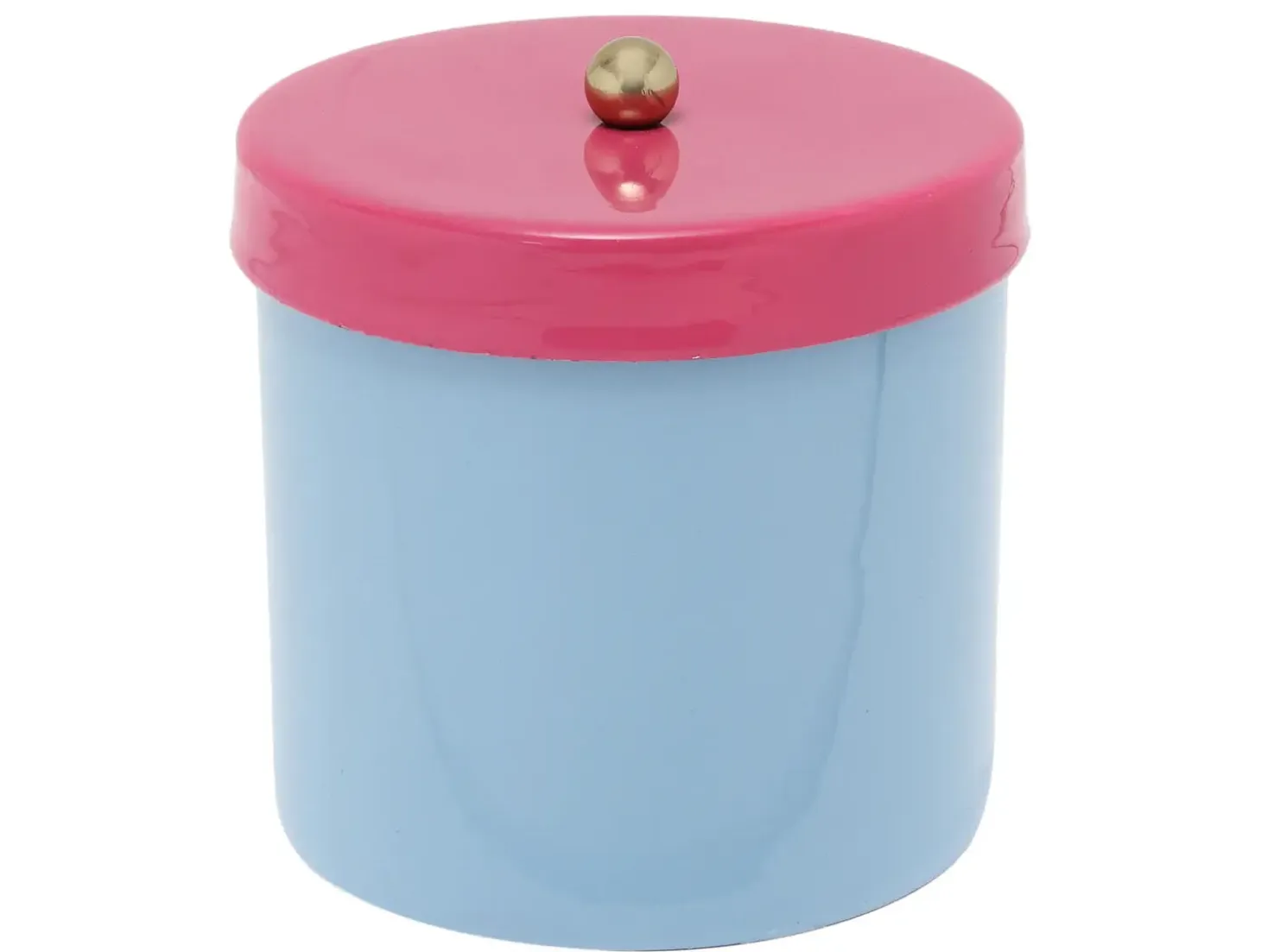 Present time - Storage jar Double Funky small soft blue w. bright pink