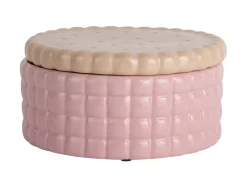 Present time - Storage jar Biscuit Box large soft pink