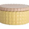 Present time - Storage jar Biscuit Box large soft yellow