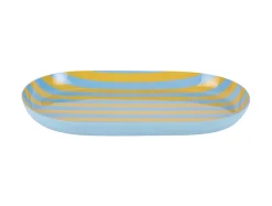 Present time - Tray Animado oval small citrine yellow w. soft blue