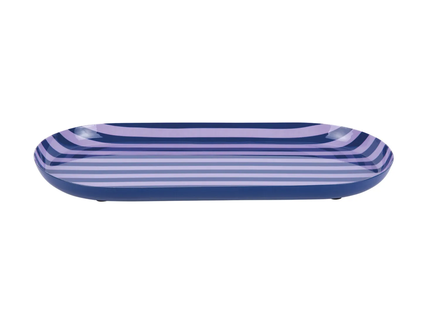 Present time - Tray Animado oval large cobalt blue w. soft purple