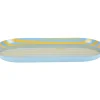 Present time - Tray Animado oval large citrine yellow w. soft blue