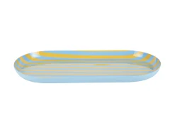 Present time - Tray Animado oval large citrine yellow w. soft blue