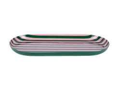 Present time - Tray Animado oval large retro green w. soft pink