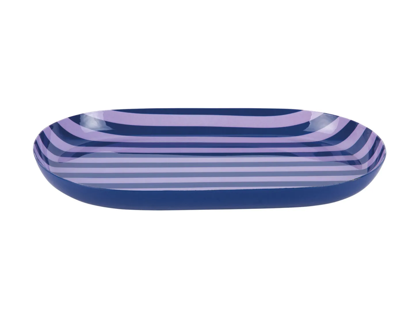 Present time - Tray Animado oval small cobalt blue w. soft purple