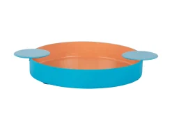 Present time - Tray Double Funky medium peach orange w. aqua blue