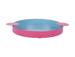 Present time - Tray Double Funky large soft blue w. bright pink
