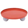 Present time - Tray Double Funky round large bright red w. soft purple