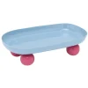 Present time - Tray Double Funky oval soft blue w. bright pink