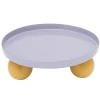 Present time - Tray Double Funky round soft purple w. bright yellow