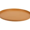 Present time - Tray Servir round medium ochre yellow