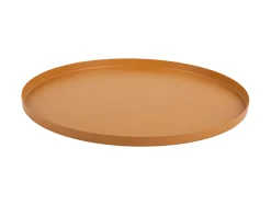 Present time - Tray Servir round medium ochre yellow
