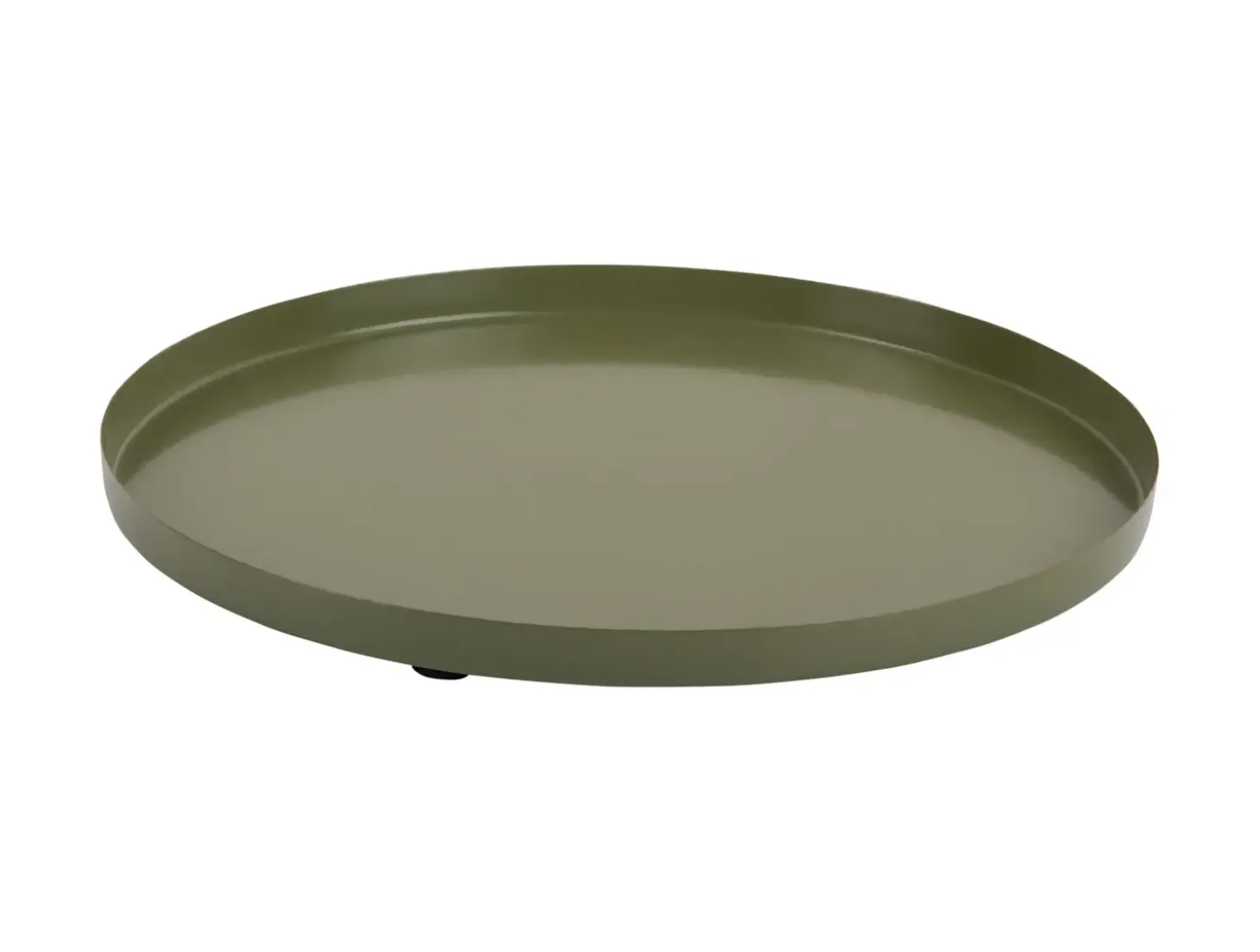 Present time - Tray Servir round extra small army green
