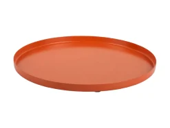 Present time - Tray Servir round small bright orange