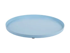 Present time - Tray Servir round small soft blue