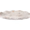 Present time - Tray Waved oval small marble brown