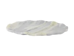 Present time - Tray Waved oval medium marble himalayan green