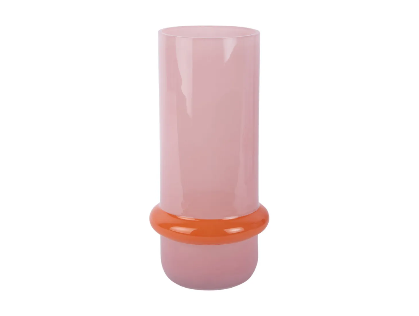 Present time - Vase Animado Anillo large soft pink w. bright orange